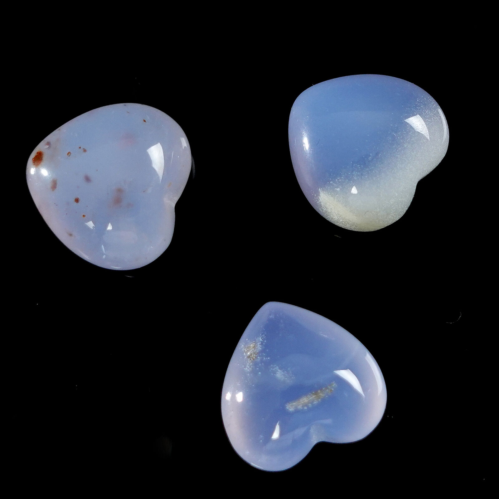 30mm Natural Love Heart Stones Shaped Healing Crystals Heart Love Stones Set