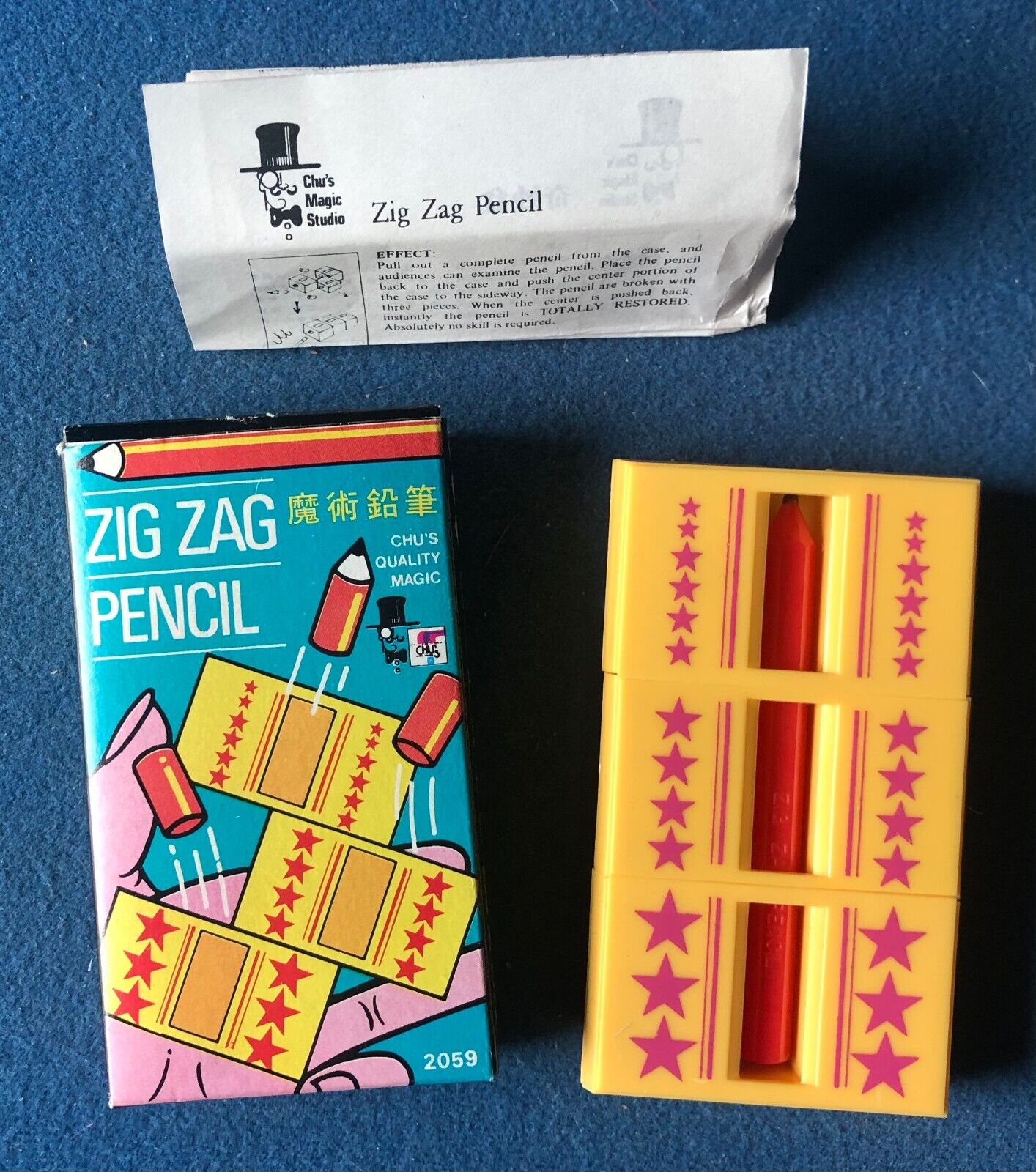 Vintage Magic  Trick Zig Zag Pencil Unused Chu\'s Quality Magic