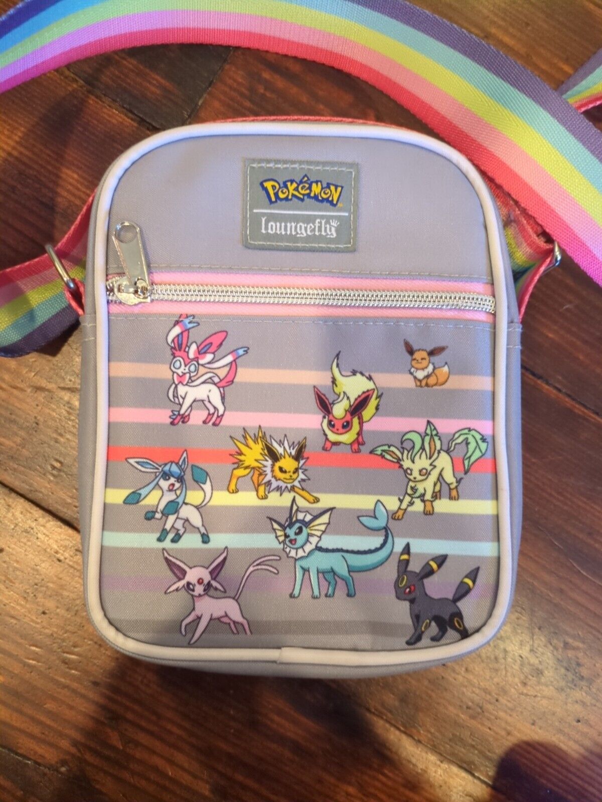 Loungefly Pokemon Eevee Eeveelutions Rainbow Crossbody Bag Excellent Shape Rare