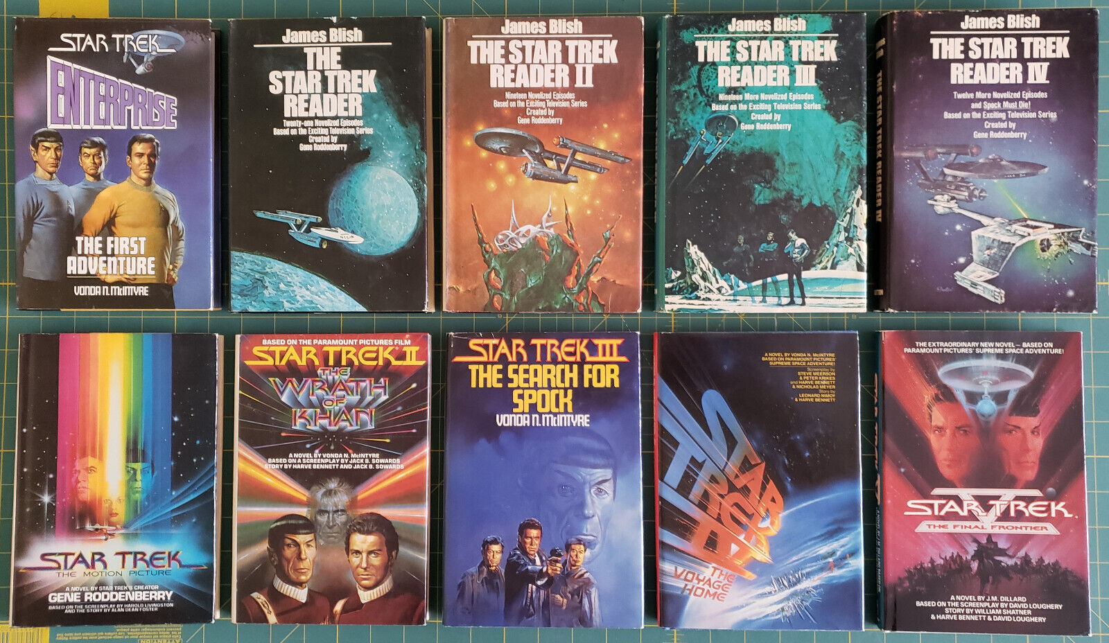 (Lot of 10) STAR TREK Book Club Edition BCE HC books from 1976-89