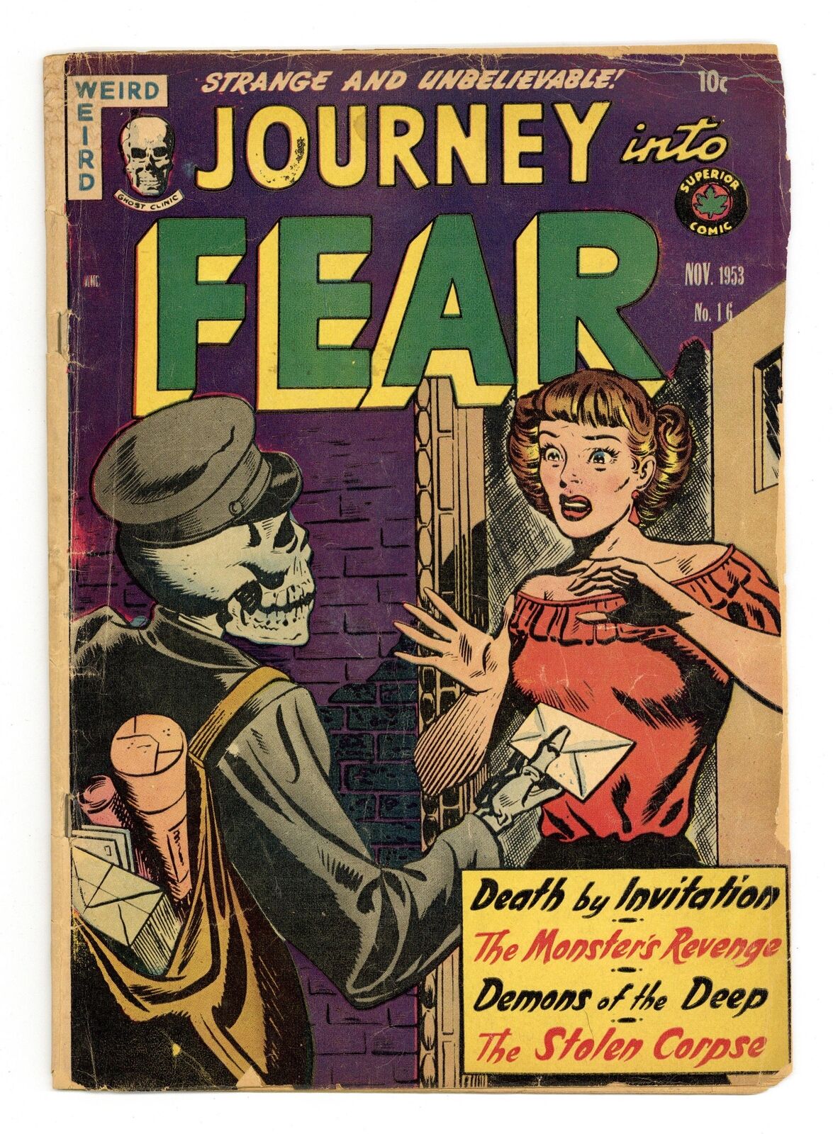 Journey into Fear #16 GD 2.0 1953