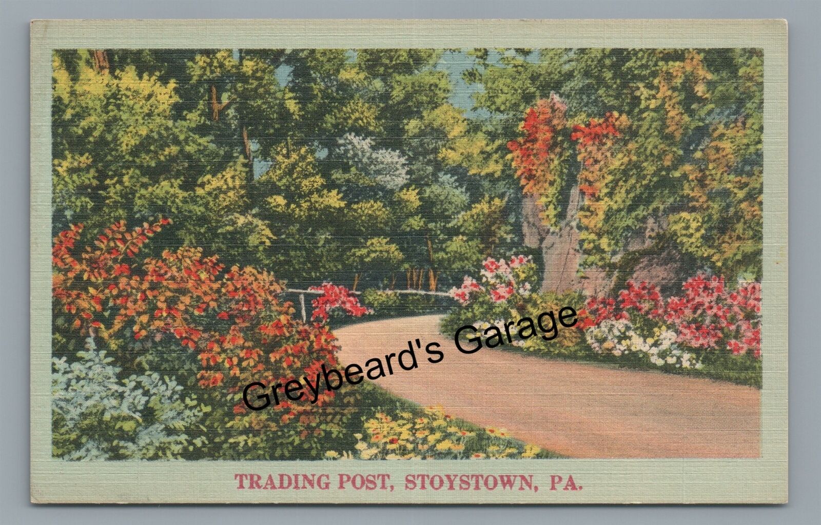 Trading Post Greeting from STOYSTOWN PA Somerset County Pennsylvania Postcard 2