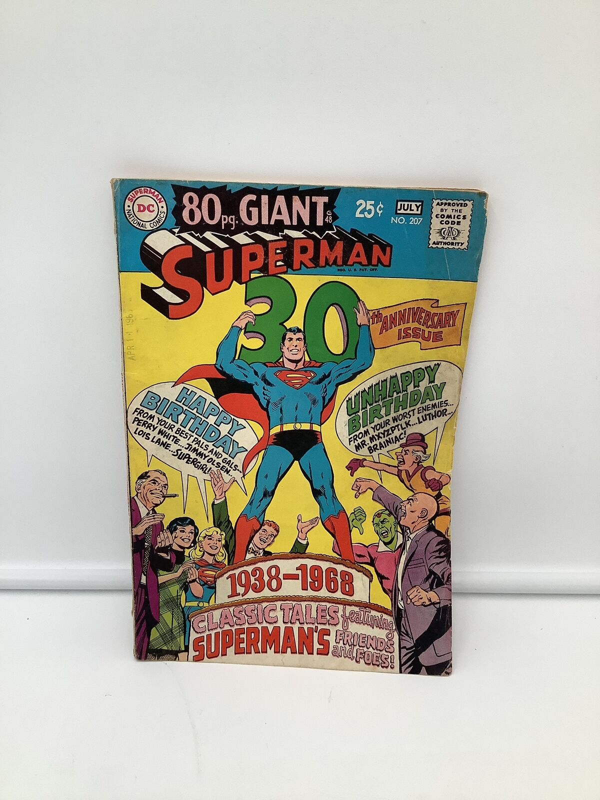Superman 80 page Giant #202 Issue 1967 Comic Silver Age Used