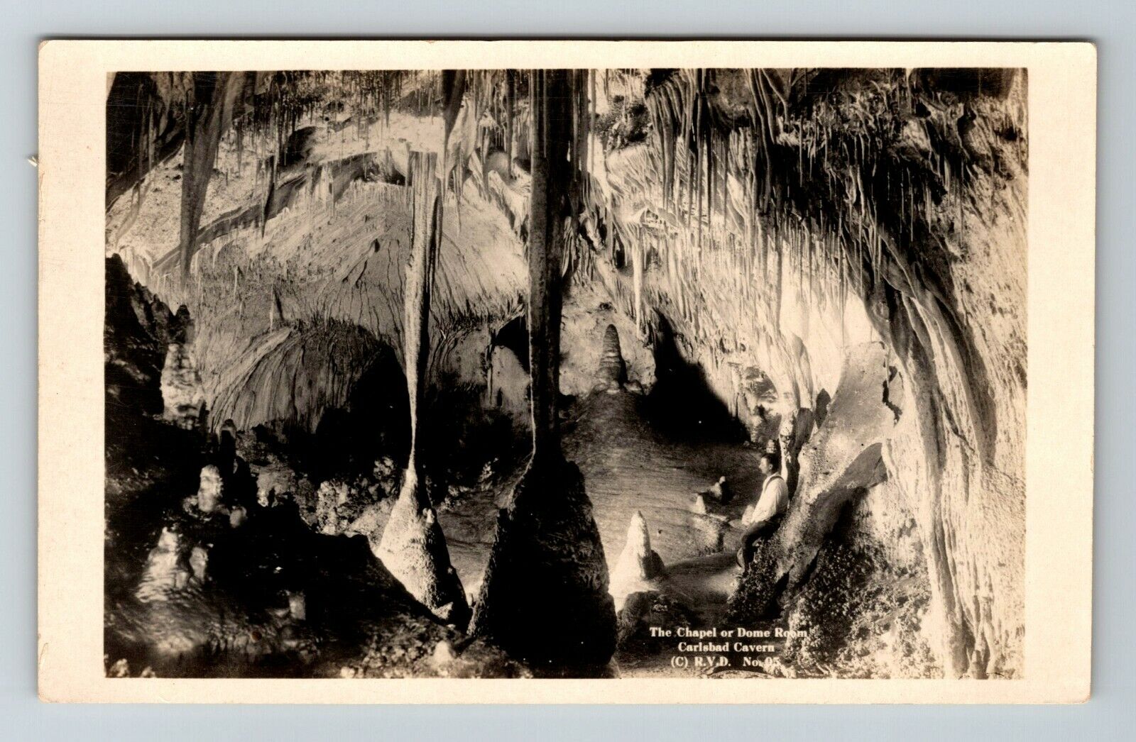 RPPC-Carlsbad Caverns NM-New Mexico, Chapel Or Dome Room RPPC Vintage Postcard