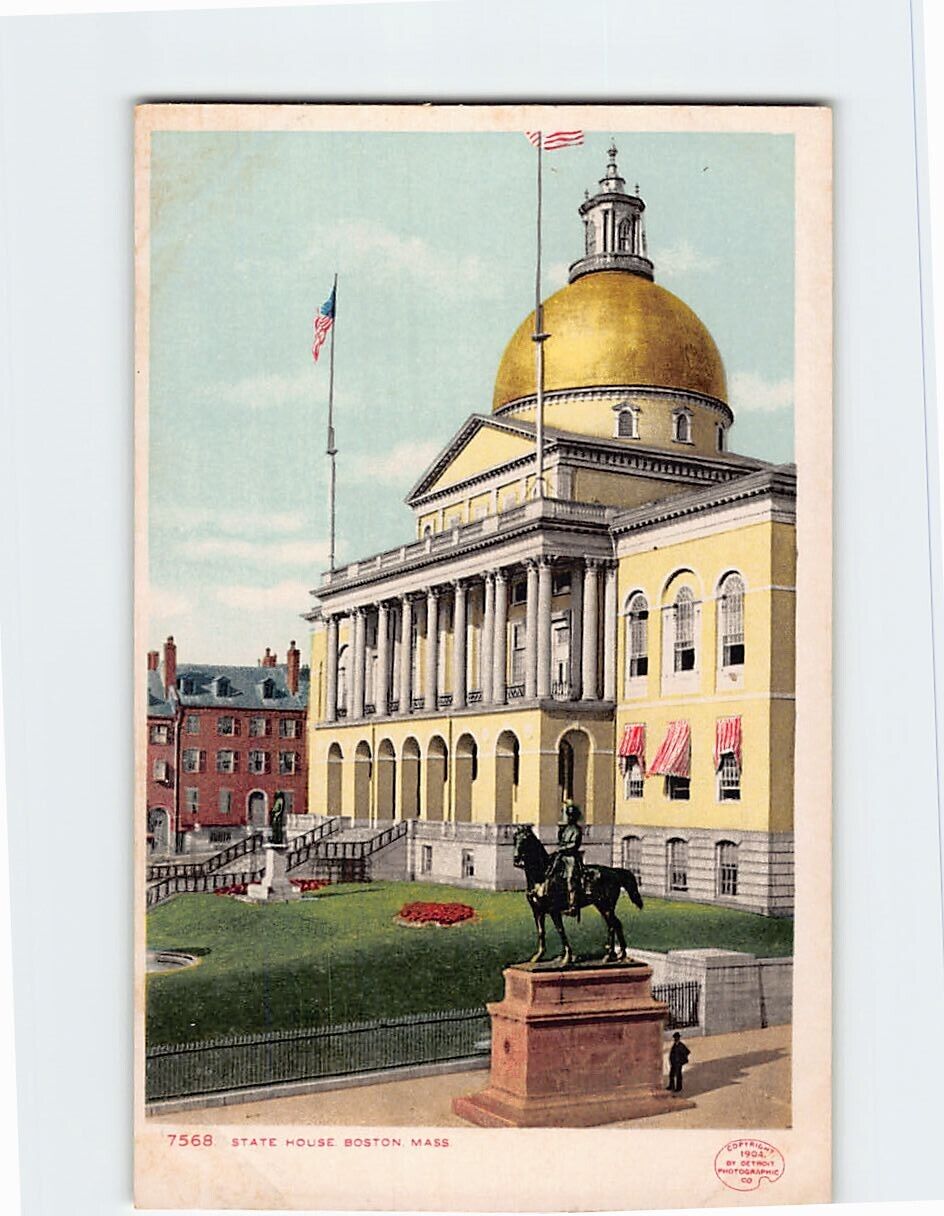 Postcard State House Boston Massachusetts USA