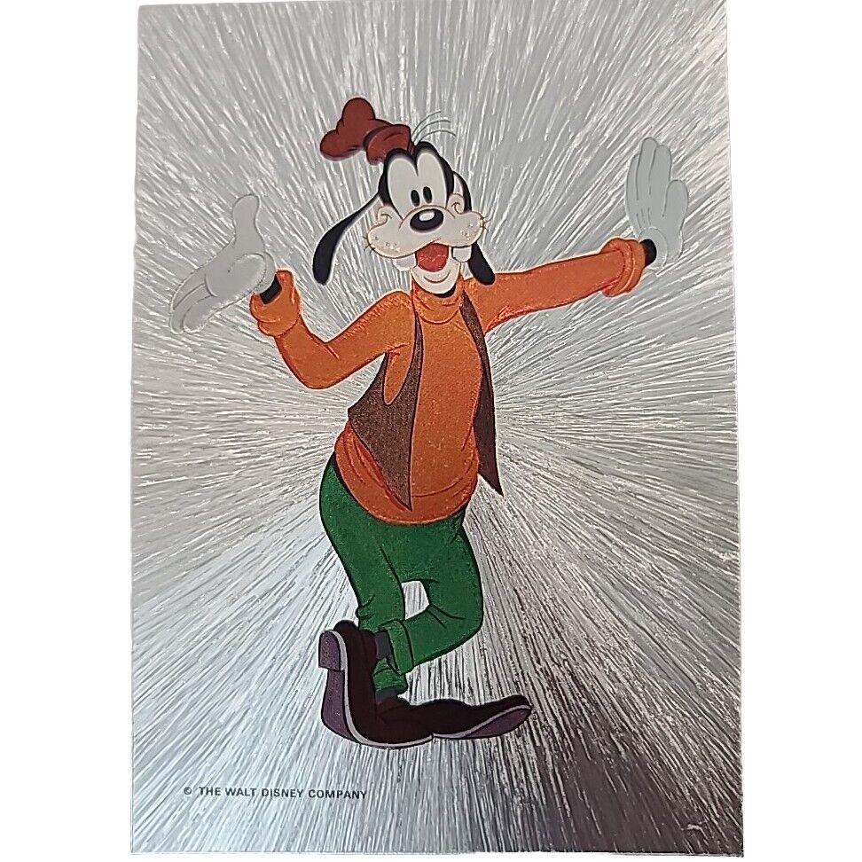 Vintage Postcard Disney Goofy Dufex Foil Metallic HSC-406885