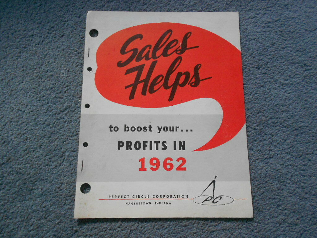 1962 PERFECT CIRCLE Piston Rings Sales Help to Boost Your Profits Catalog RARE 