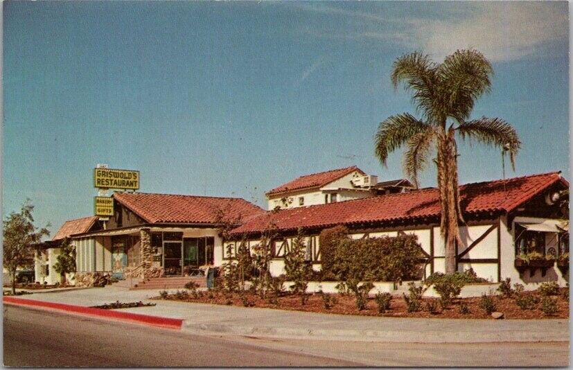 CLAREMONT, California Postcard GRISWOLD\'S SMORGASBORD RESTAURANT Street View