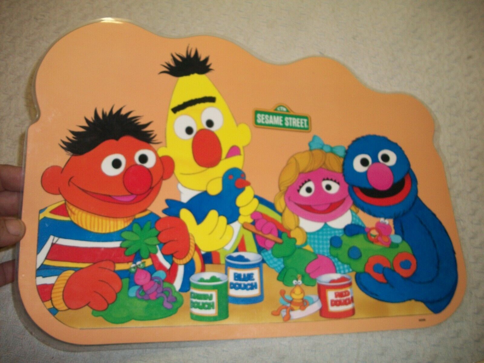 Vintage Sesame Street ~ Playtime Placemat ~ Double-Sided ~ 17 1/2\