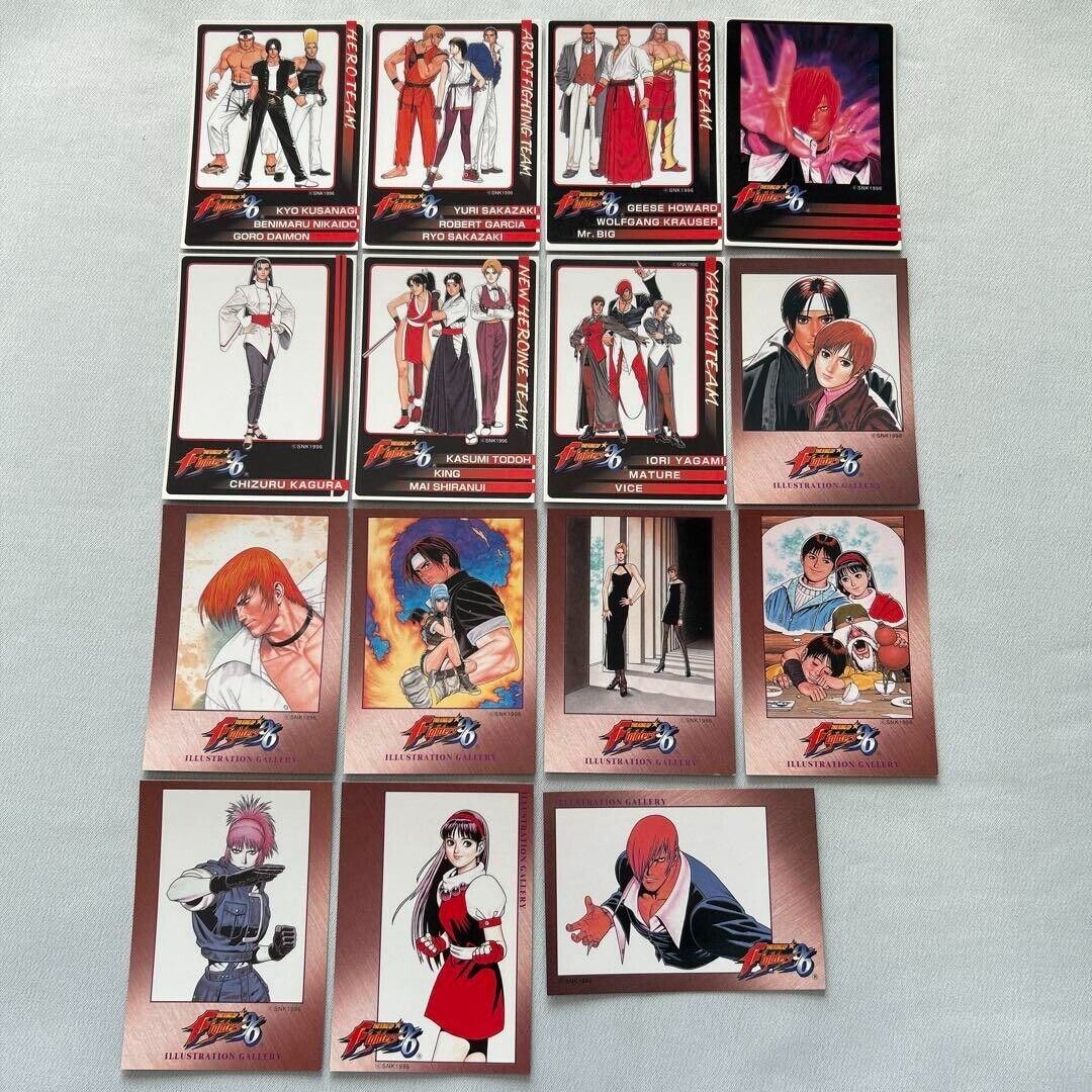 SNK KOF The King of Fighters trading card set 15 retro rare Neogeo Japan m495