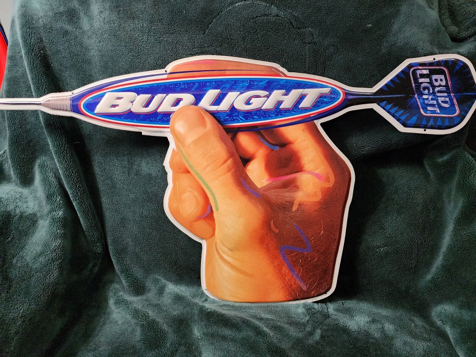 Vintage 1998 Bud Light Beer Darts Tin Metal Bar Sign Bud Light Vintage Antique