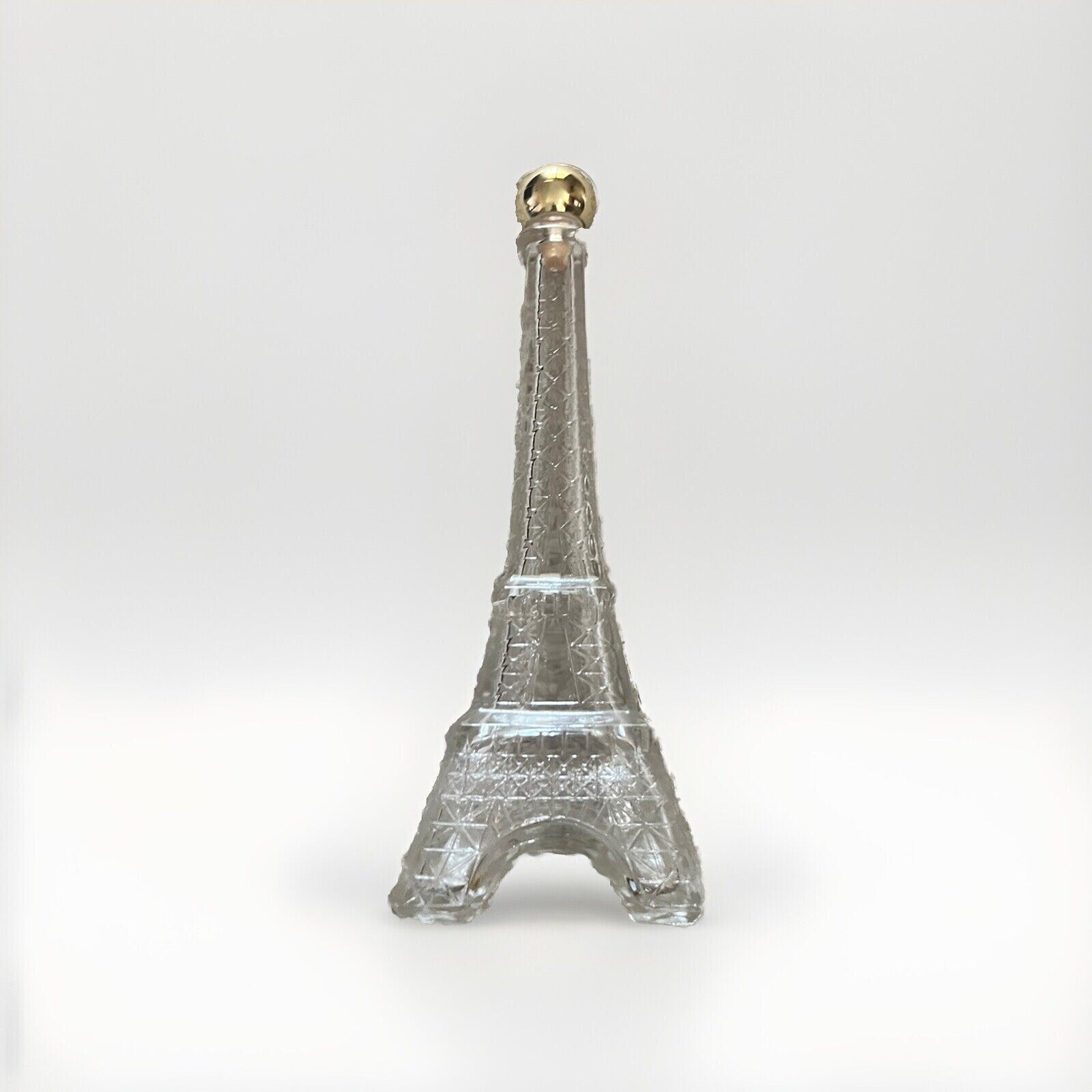 Eiffel Tower Shaped  Bottle Decanter With Golden Cork Very Good Shape No Scratch