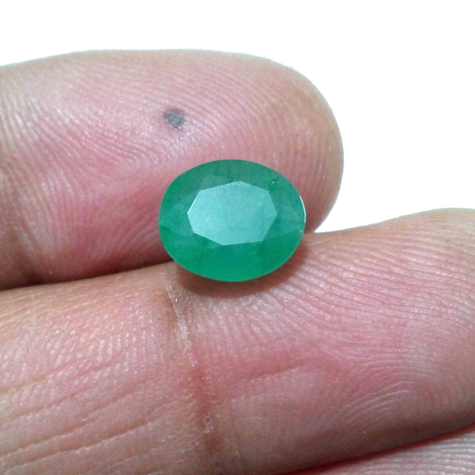 Beautiful Zambian Emerald Oval 3.45 Crt Excellent Green Faceted Loose Gemstone