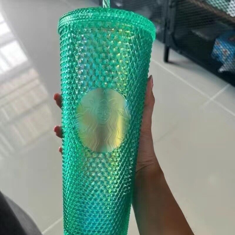 2023 New China Starbucks Cups Green Durian 24oz Diamond Studded Cup Tumbler Gift