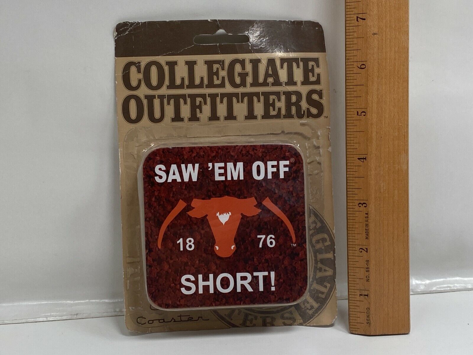 Texas A&M Saw 'Em OFF Short 1876 6 Cork Coasters New in Package 