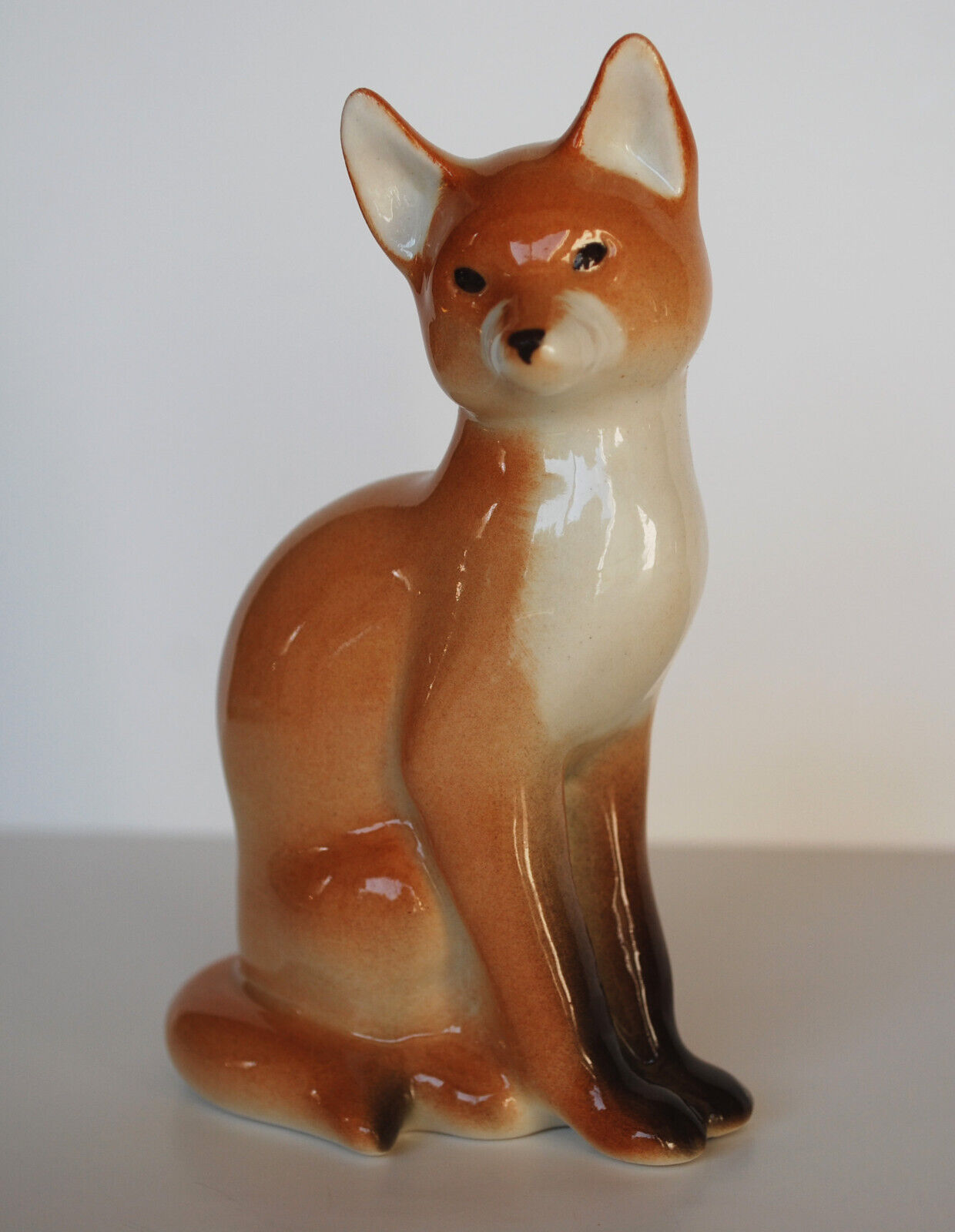 Lomonosov PORCELAIN Figurine FOX.Hand Painted.UNIQUE.RARE