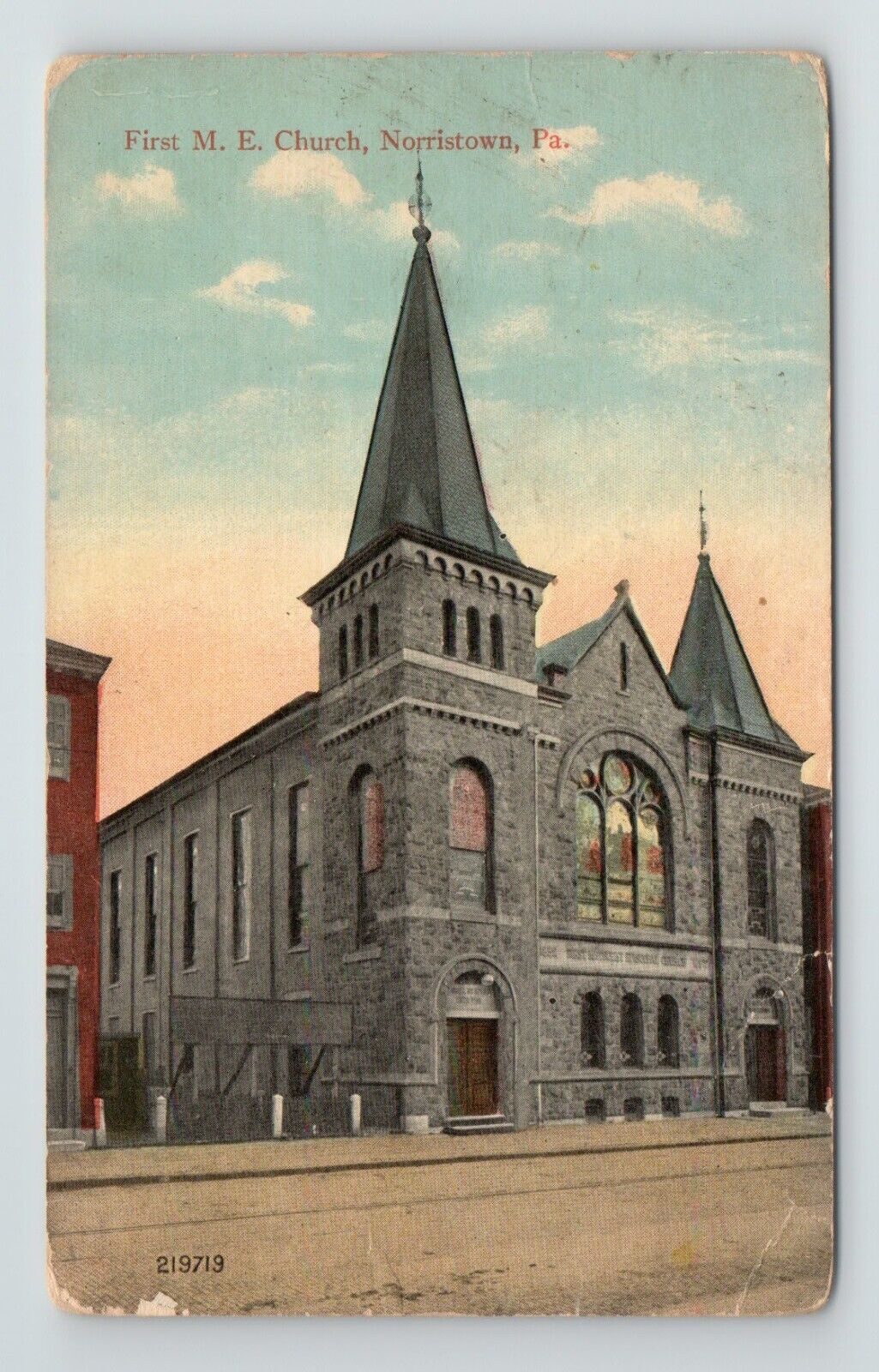 First Methodist Episcopal Church Norristown Pennsylvania VTG PA Postcard