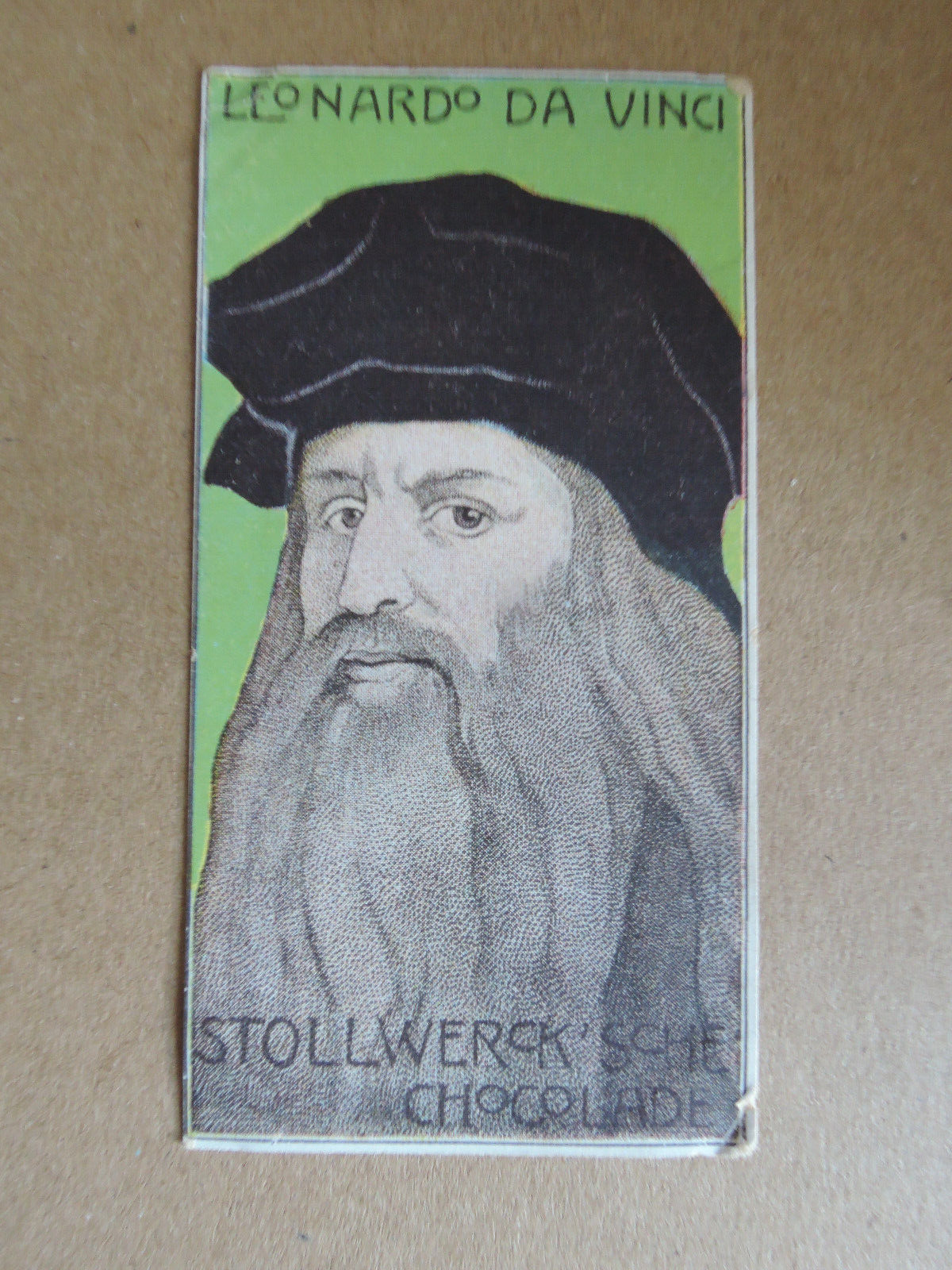 Rare Stollwerck 1899 LERONARDO DA VINCI Trading Card  Gruppe 99 N° 1