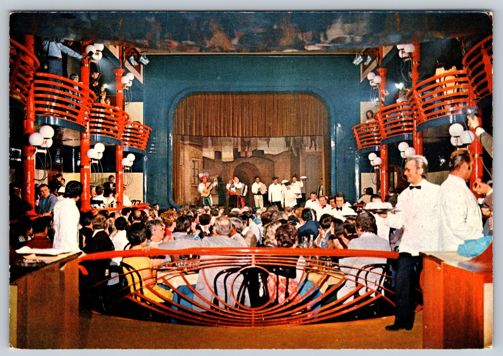 c1970s Fantastic Trastevere Theater Restaurant Night Club Vintage Postcard