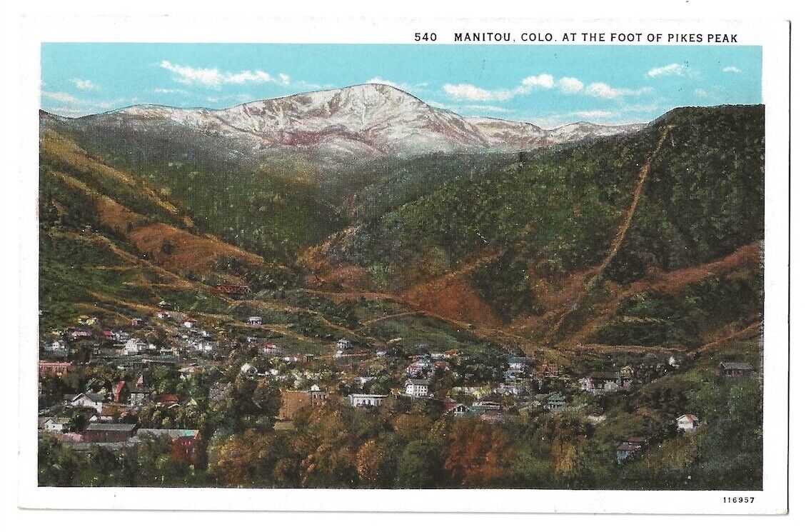 Manitou Colorado c1920\'s Pikes Peak Mountain