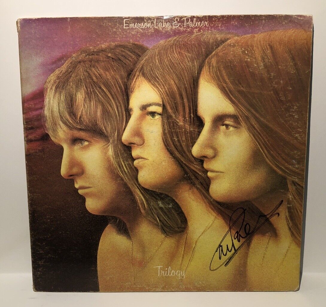 Carl Palmer Autographed Emerson Lake & Palmer Vinyl Record Signed COA Guaranteed