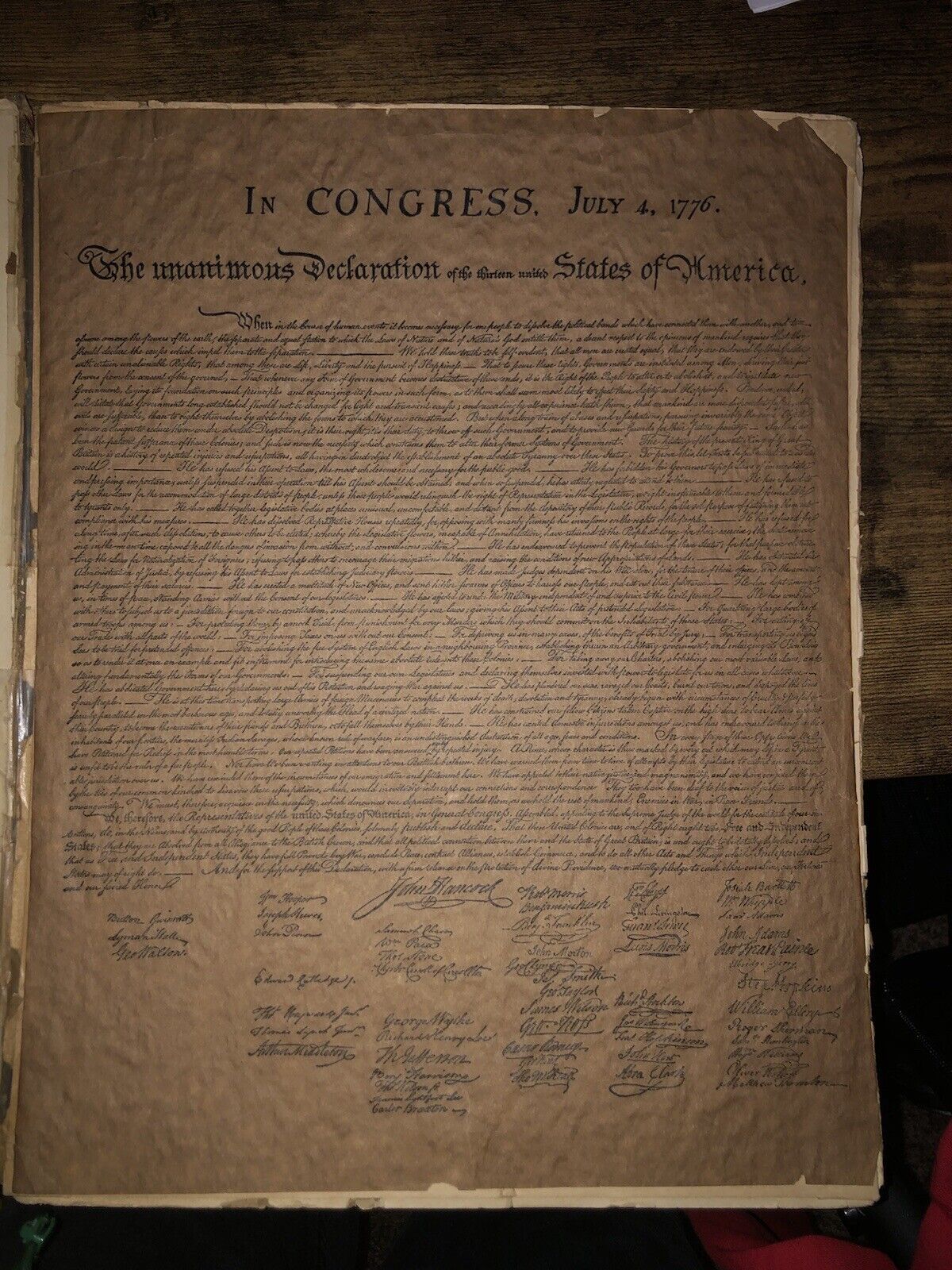Declaration Of Independence Poster - American History Aged Reproduction Print