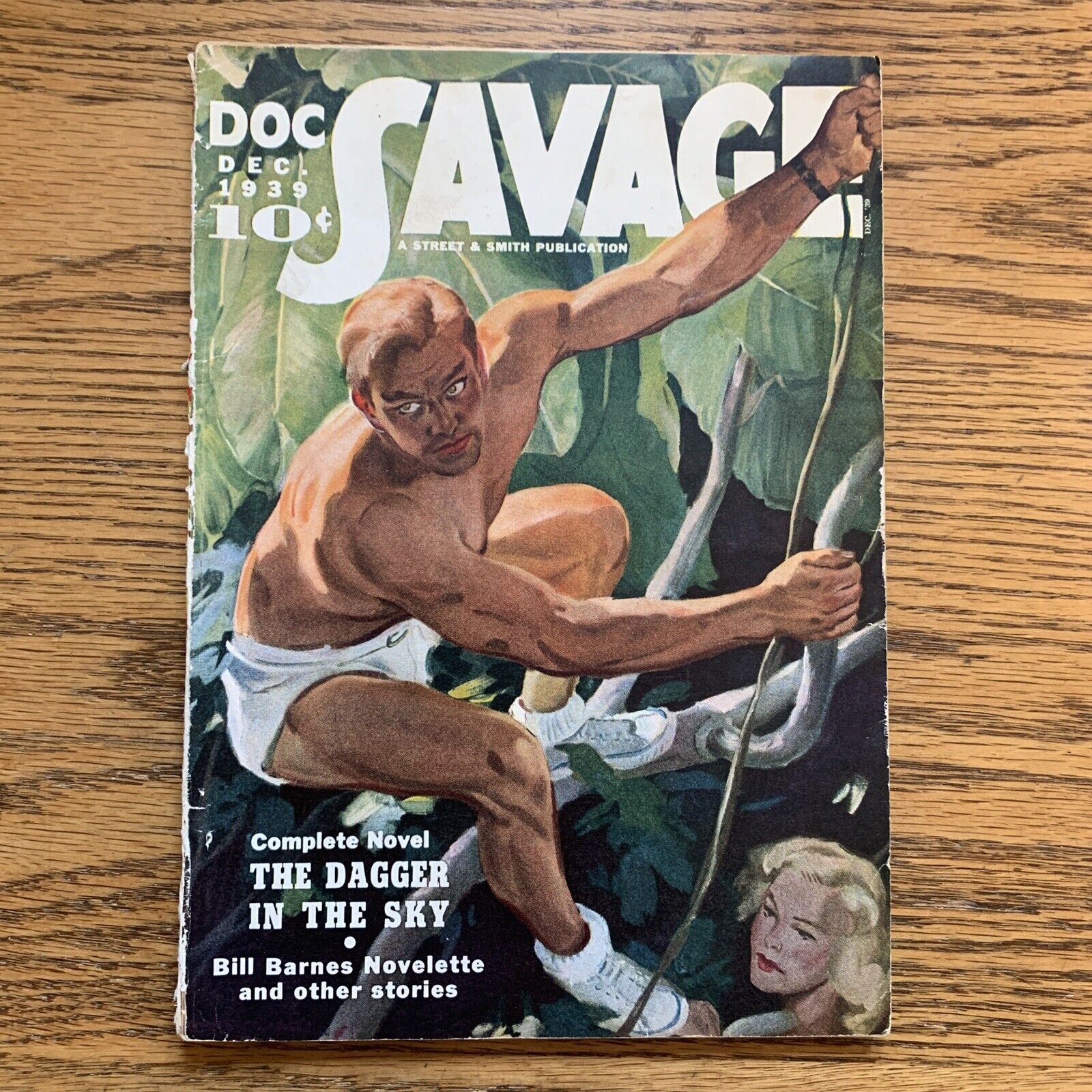 Doc Savage 1939 December Vintage Pulp VG+