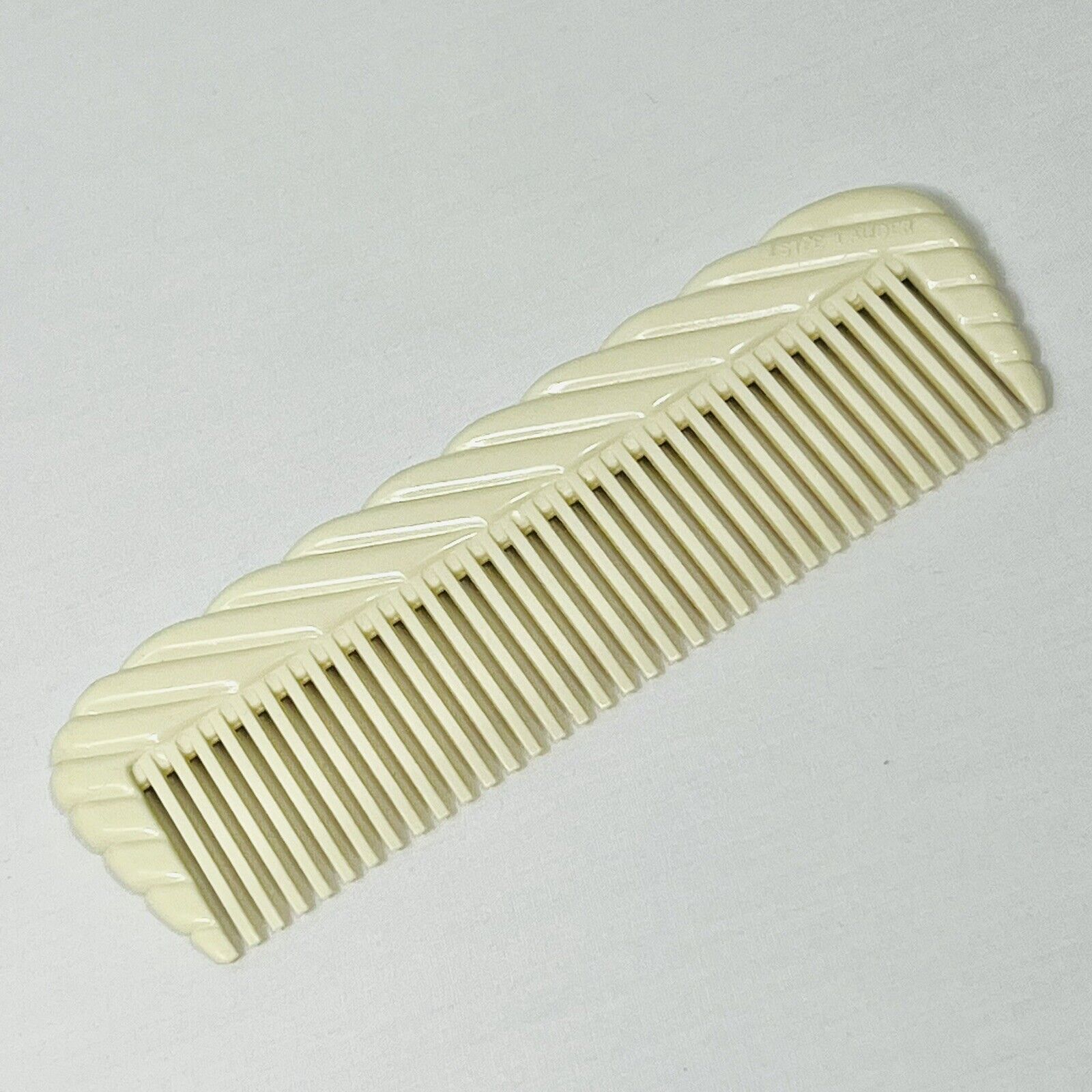 Vintage Estee Lauder Cream Swirl Chunky Comb Accessory Signed Promo