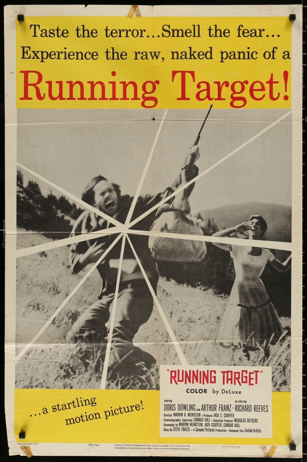 RUNNING TARGET Doris Dowling ORIGINAL 1956 1 Sheet Movie Poster 27 x 41