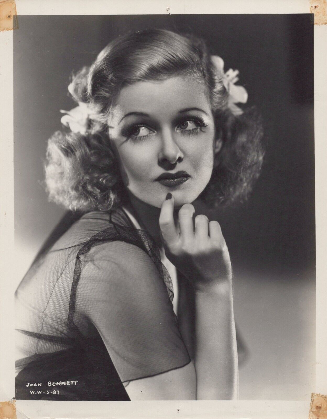 Joan Bennett (1930s)🎬⭐Original Vintage - Stunning Portrait Photo K 320