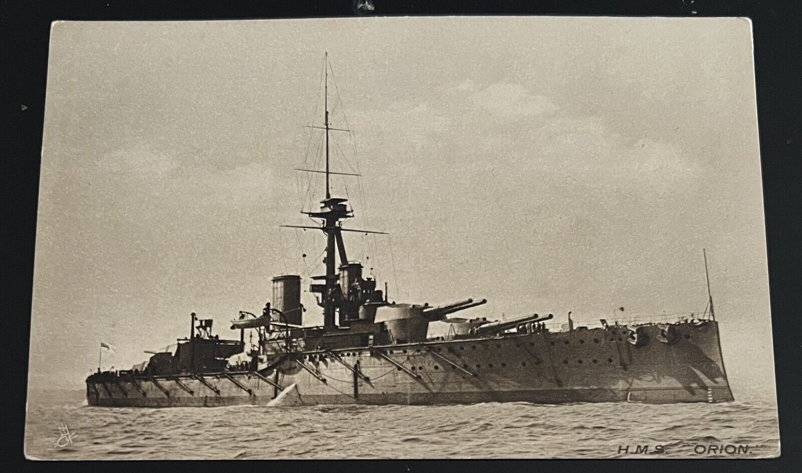 H.M.S. “Orion” Dreadnaught Battleship British TUCK’s Antique Postcard