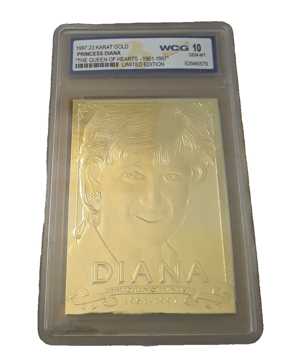 23K Gold Foil Card Princess Diana Serial 10348 Graded By WCG 10 Gem/MT 63946579
