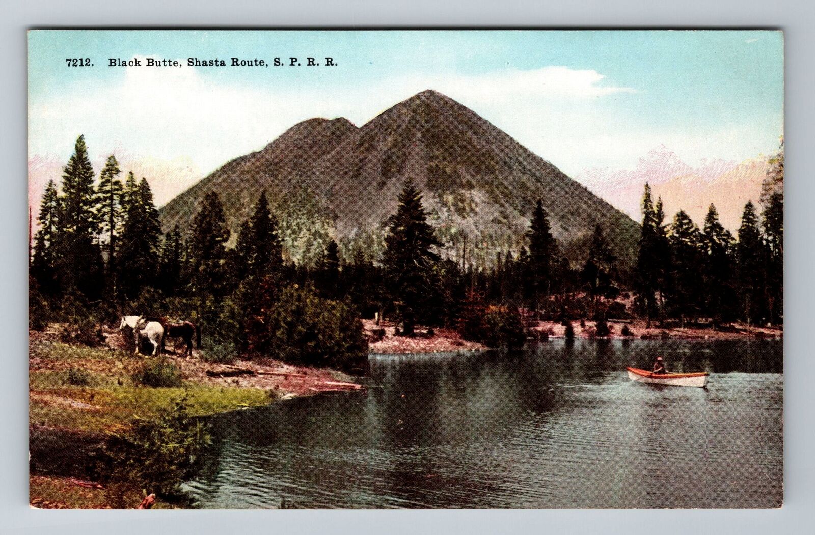 CA-California, Black Butte, Scenic Shasta Route, Vintage Postcard