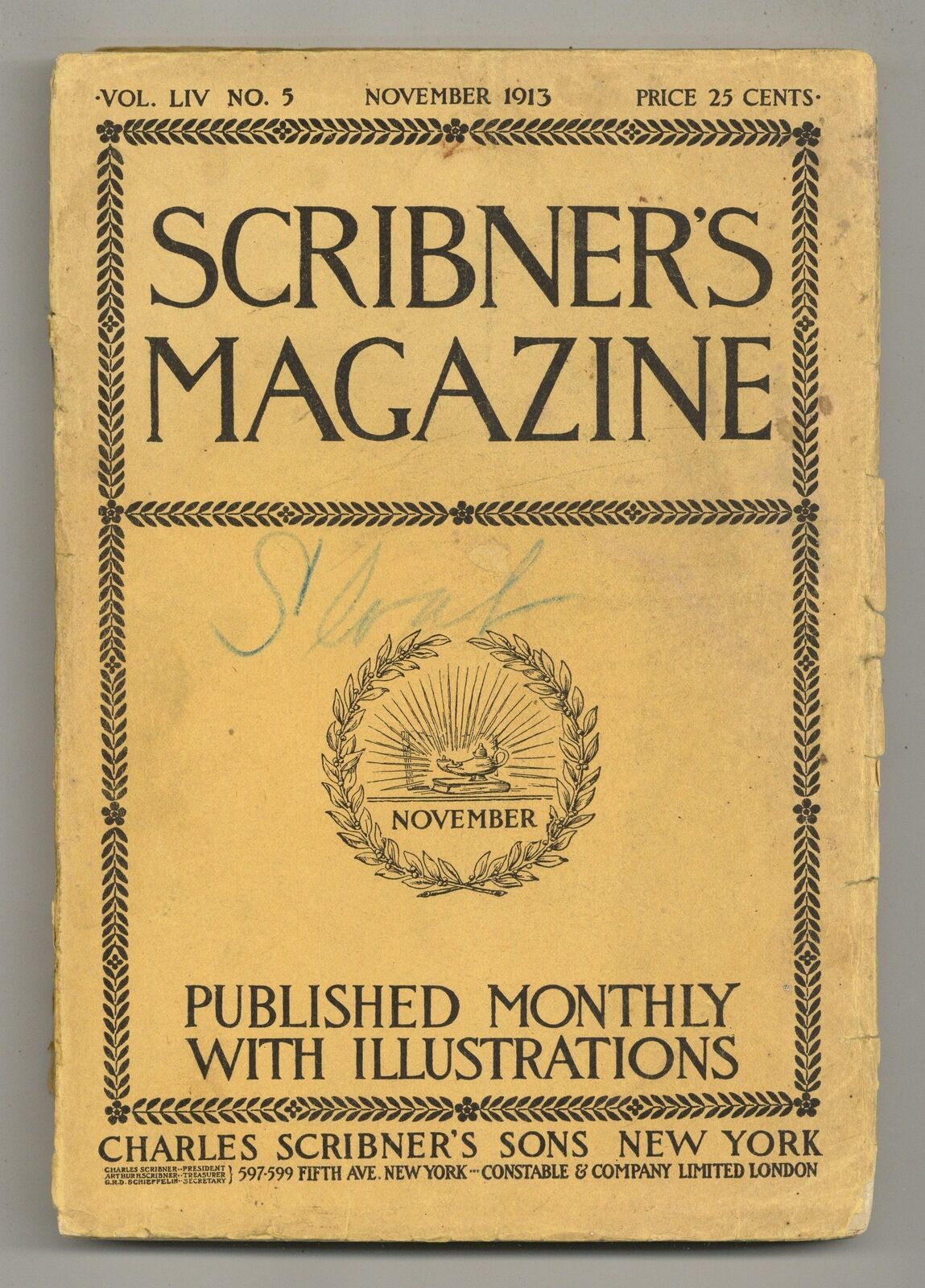 Scribner's Magazine Nov 1913 Vol. 54 #5 GD- 1.8