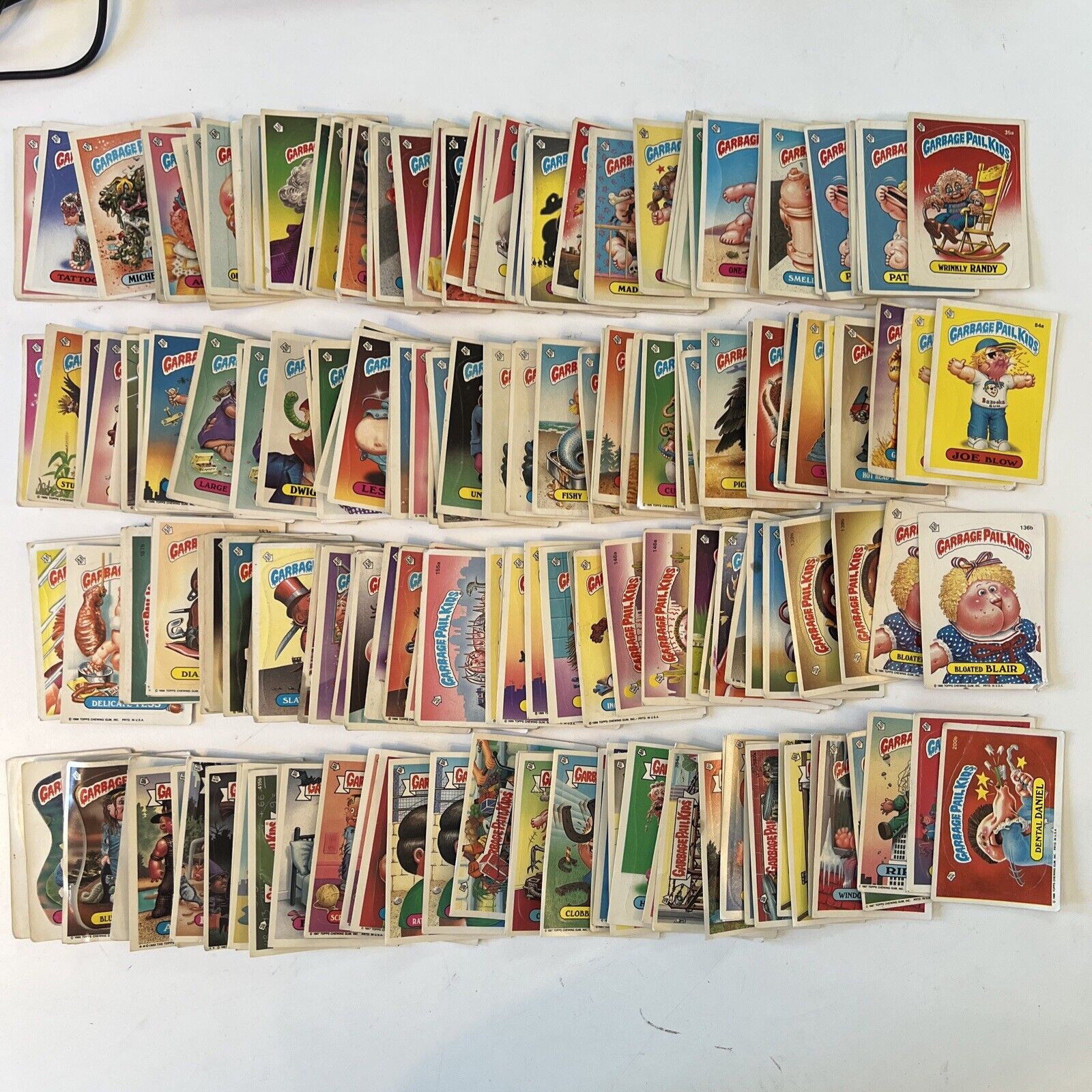 HUGE 180+ Vintage Garbage Pail Kids GPK Card Sticker Lot With Duplicates Topps