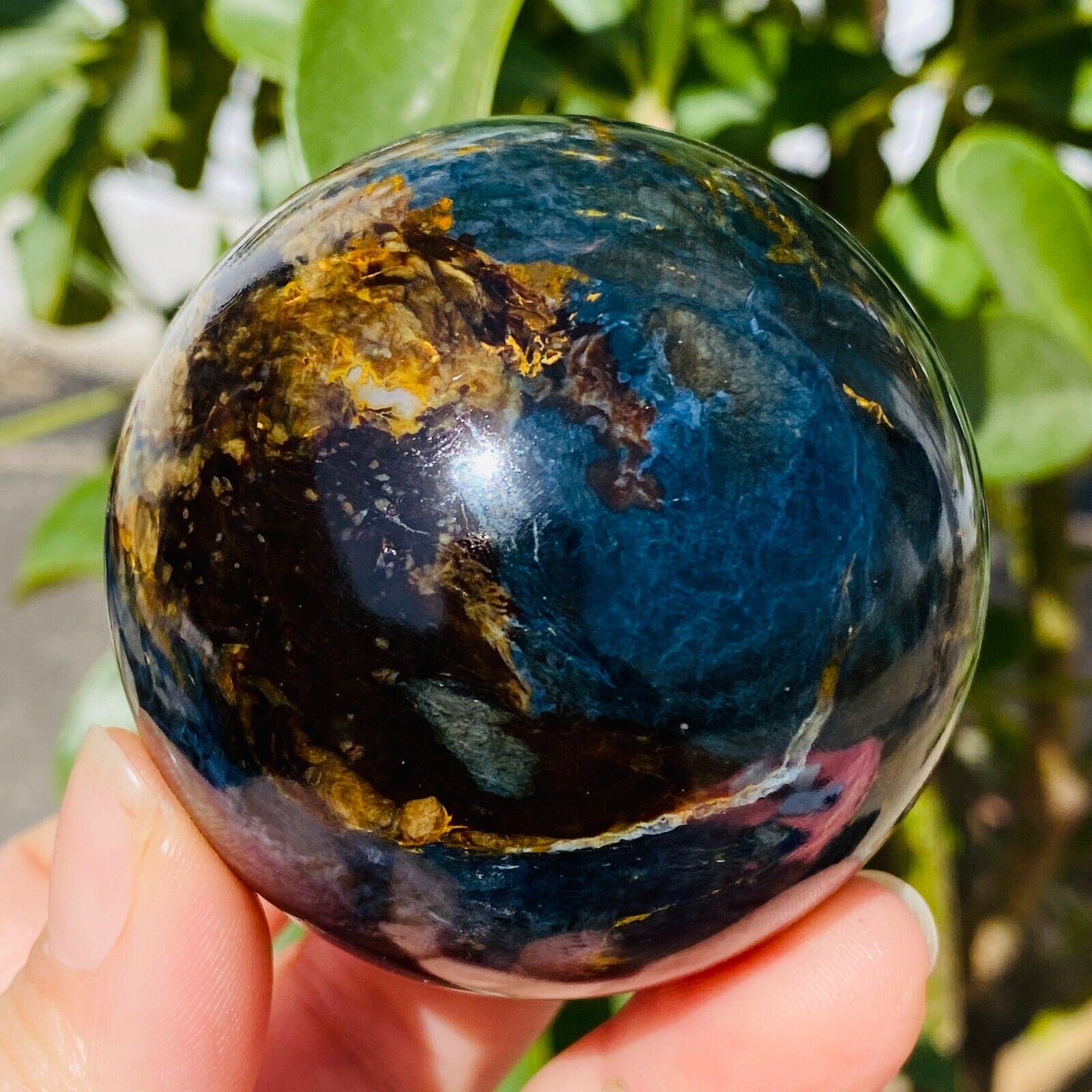 265g Natural Rare Pietrsite Crystal ball Quartz Sphere Healing