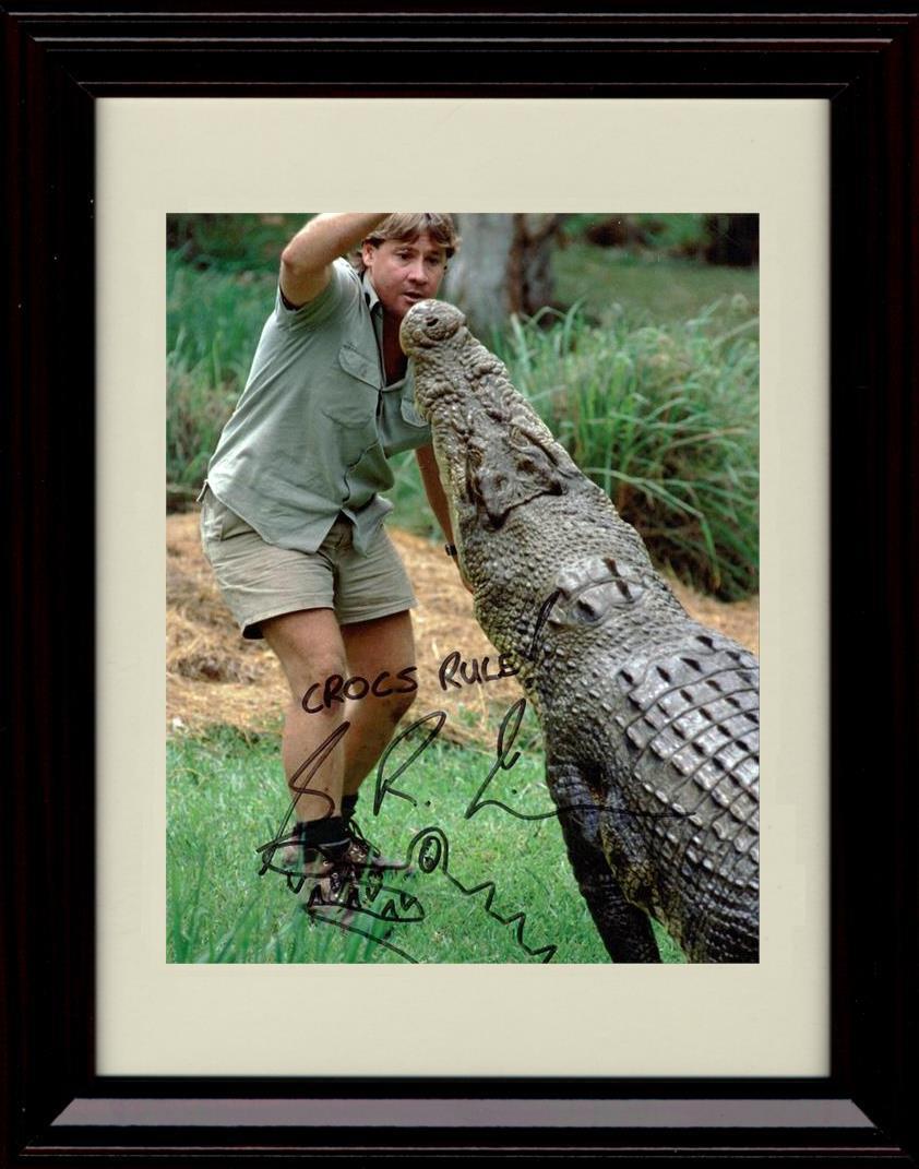 16x20 Framed Steve Irwin Autograph Promo Print - Portrait