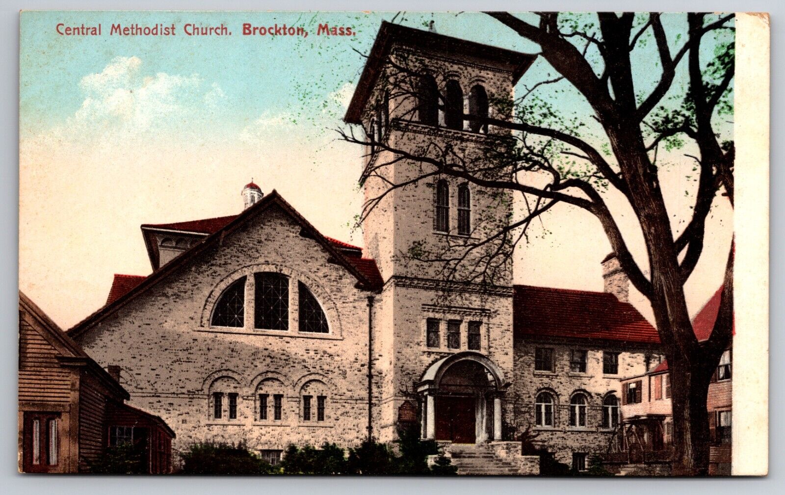 Central Methodist Church Brockton Massachusetts MA c1910 Postcard
