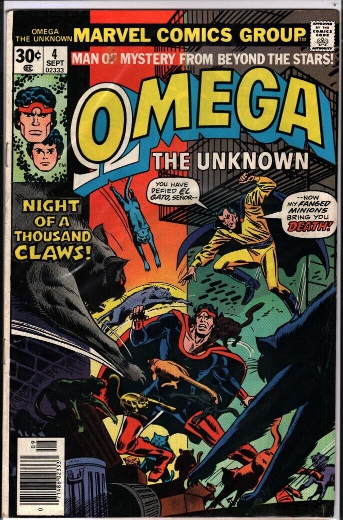41328: Marvel Comics OMEGA THE UNKNOWN #4 VF Grade