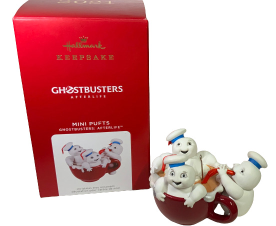 Hallmark 2021 Ghostbusters Afterlife Mini Pufts in Cocoa Keepsake Xmas Ornament