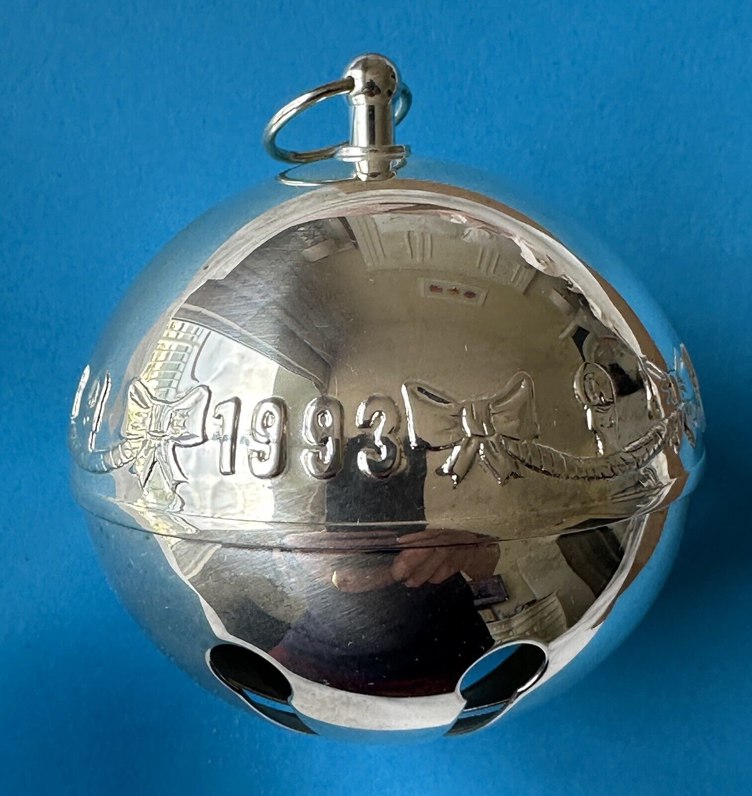 1993 Wallace Silverplate Sleigh Bell Annual Christmas Ornament