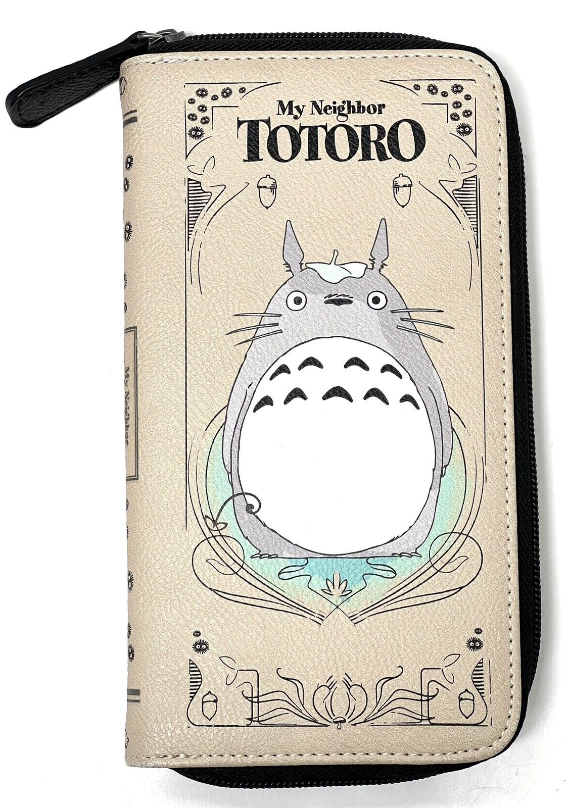 Studio Ghibli My Neighbor Totoro Tan Large Zip Card Wallet New No Tags