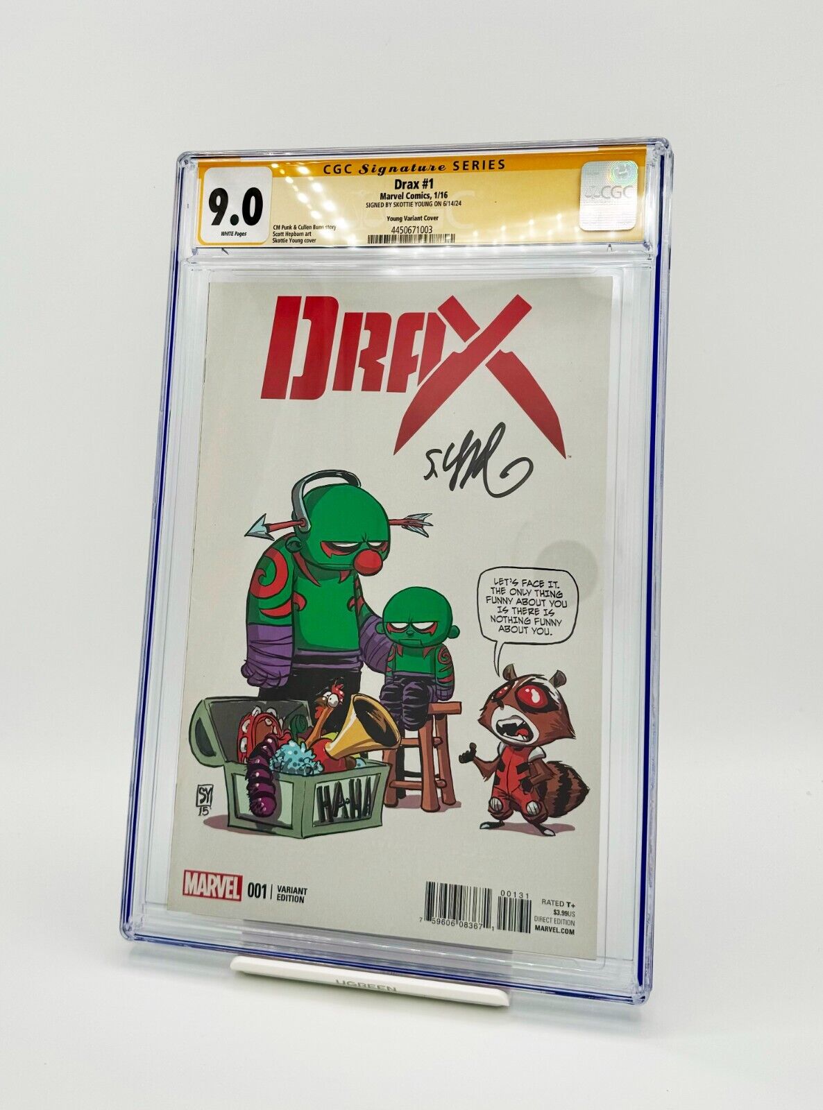 Drax #1 signed by Scottie Young, NEW SIG SLAB, CGC 9.0, priced to sell