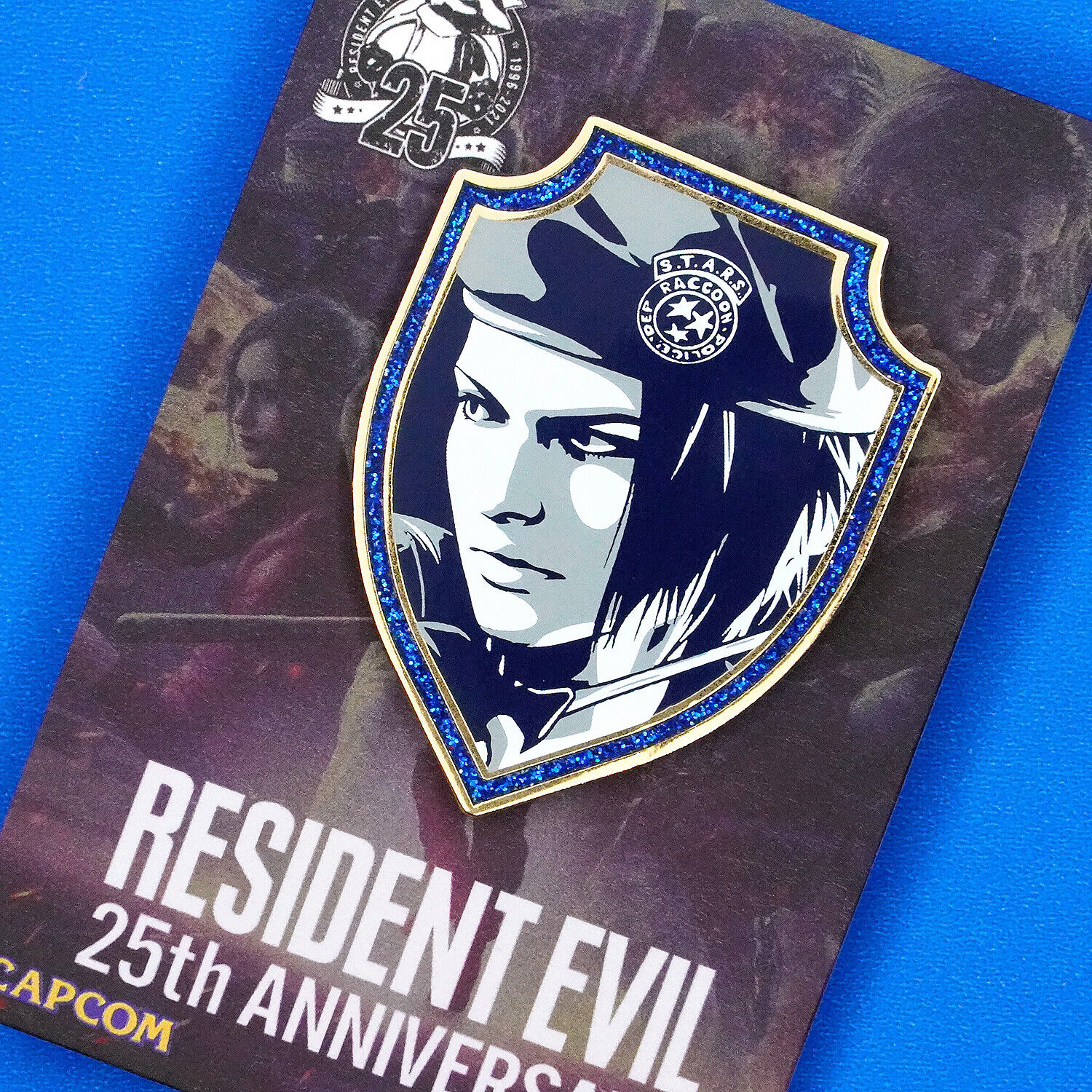 Resident Evil Jill Valentine 25th Anniversary Enamel Pin Badge Figure