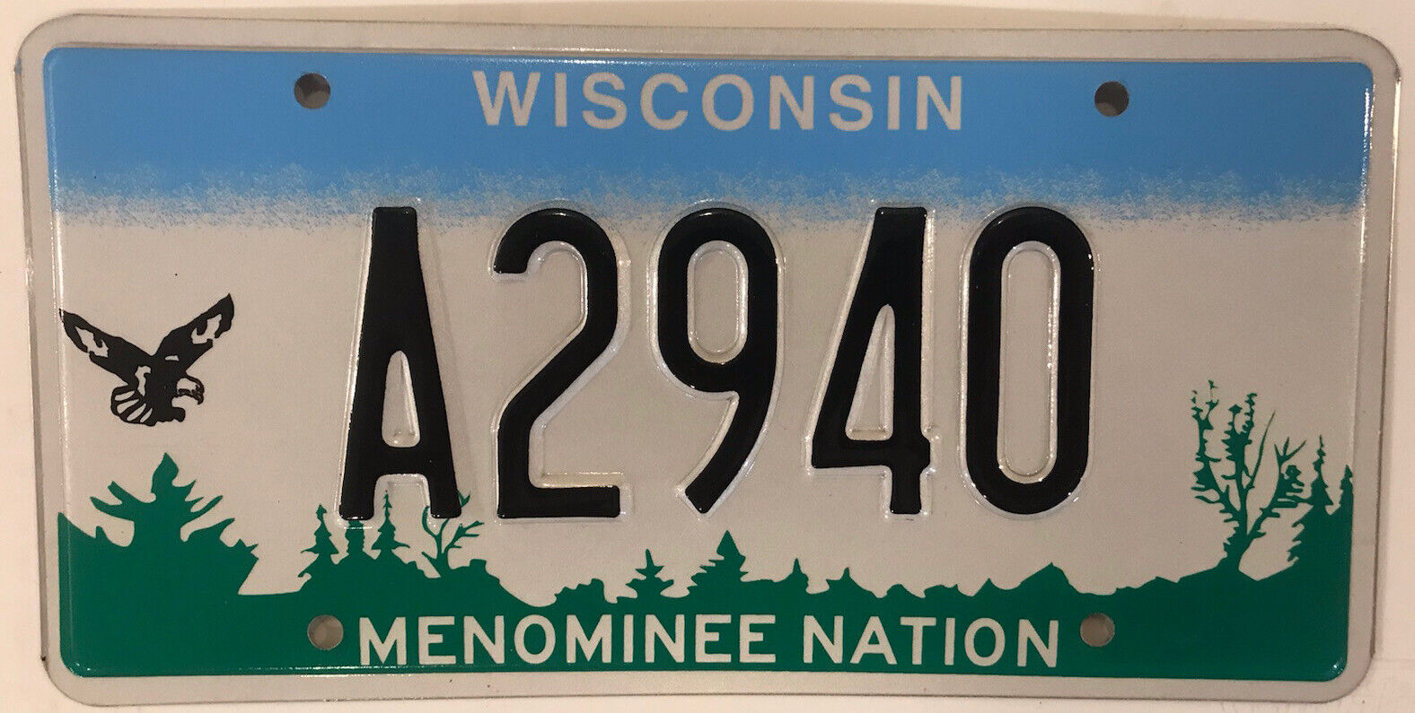 NATIVE AMERICAN MENOMINEE INDIAN TRIBE license plate Tribal