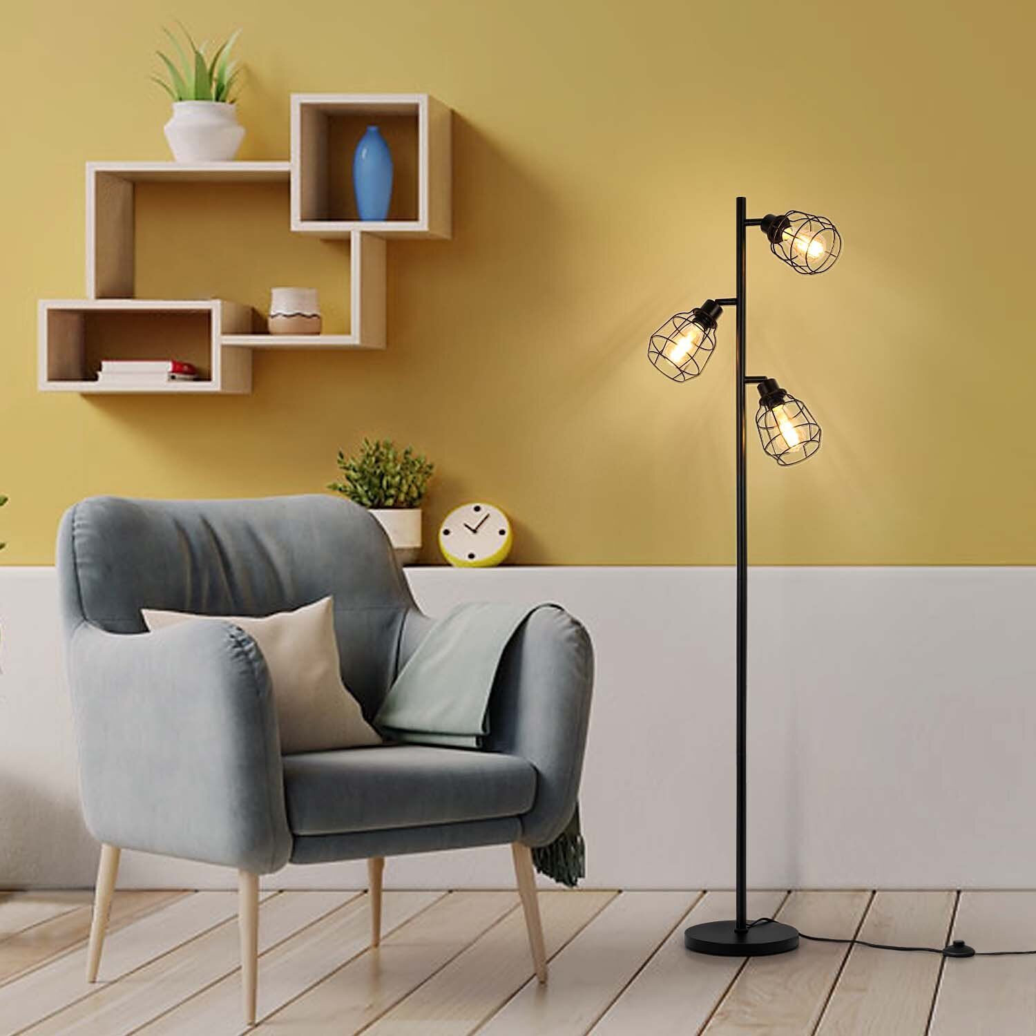 Modern Standing Floor Light 3-Light Reading Lamp Perfect For Living Room Decor