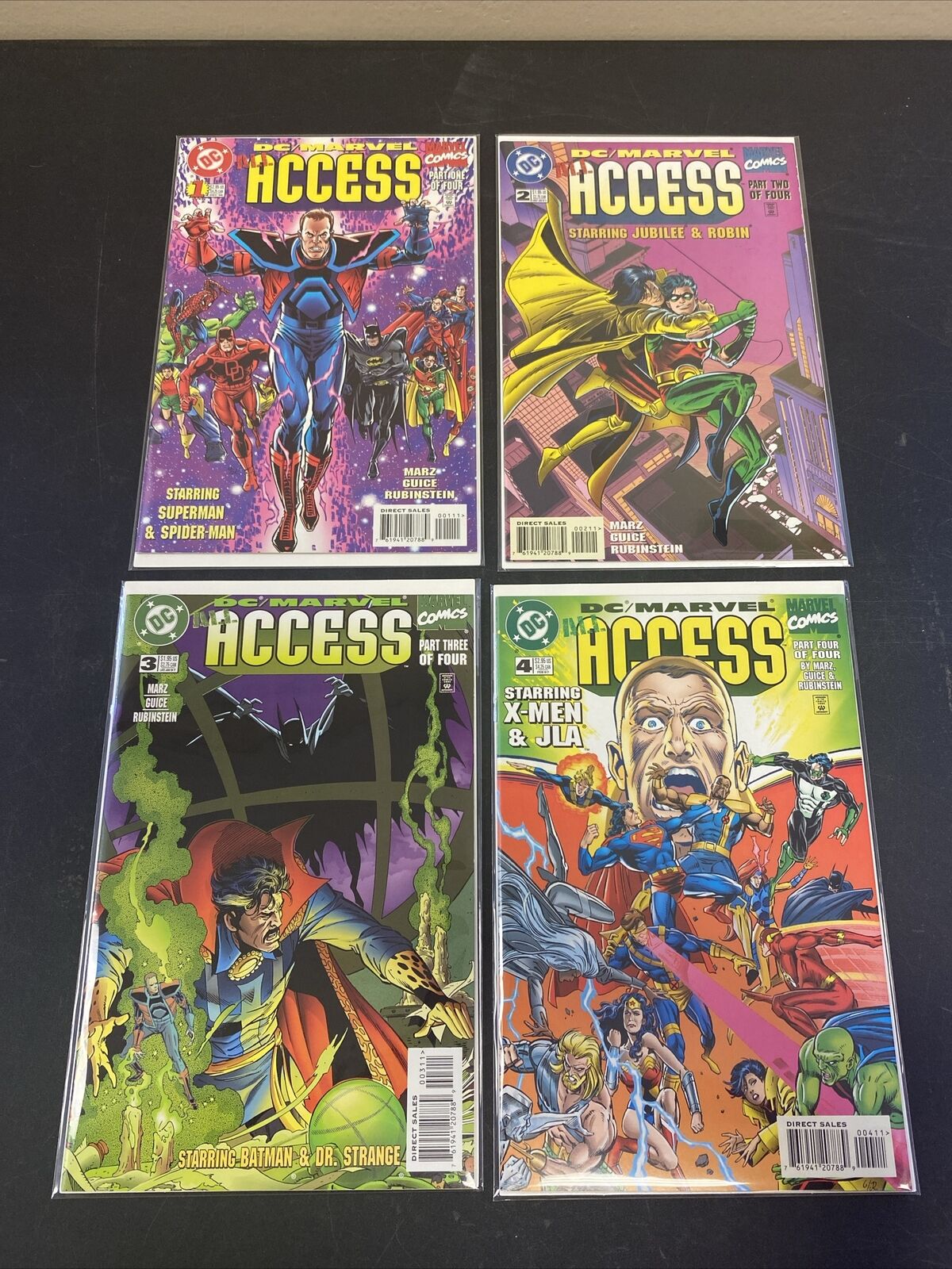 DC/MARVEL ALL ACCESS #1-4 Marvel & DC Crossover Event COMPLETE SERIES 