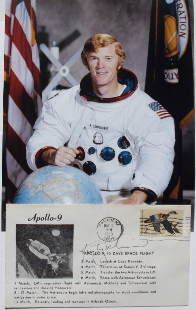 Rusty Schweickart Apollo 9 Astronaut Autograph Signed Apollo 9 Cover