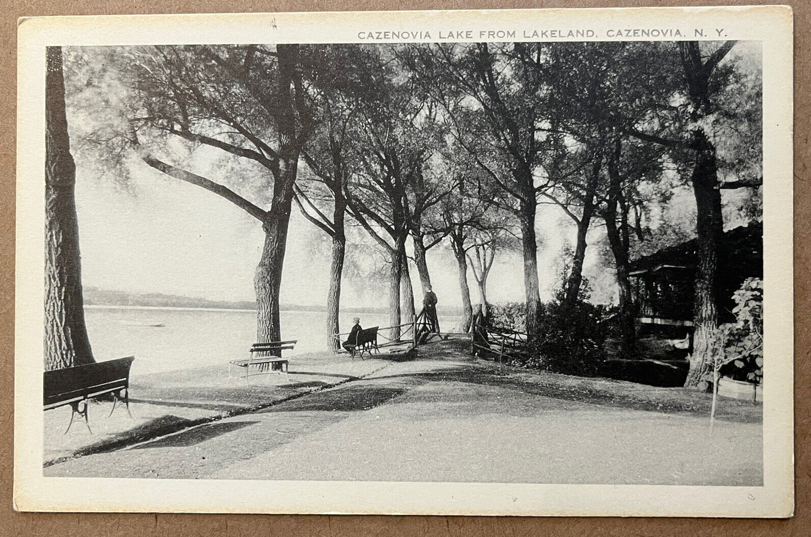 Cazenovia New York Lake Scene Madison County Postcard c1920