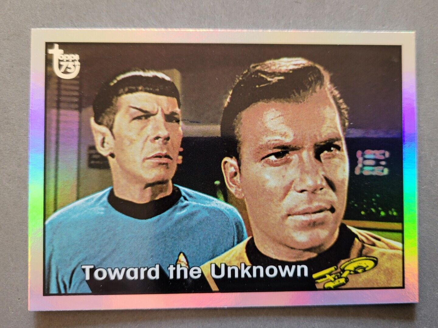 2013 Topps 75th Anniversary STAR TREK TOS Rainbow Foil #65 Captain Kirk Spock